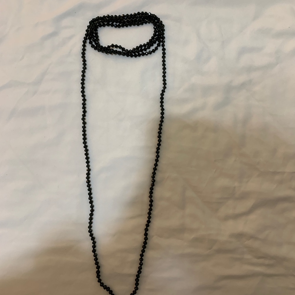 Double wrap beaded necklace